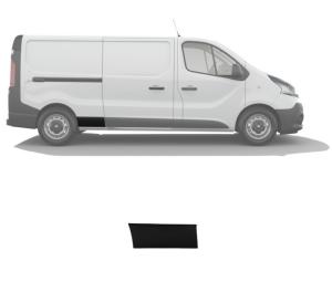 Moulure baguette latérale sur aile arrière droite pour RENAULT TRAFIC III phase 2 2019-2021, châssis long, Noire, Neuve