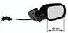 Rtroviseur droit pour SKODA OCTAVIA I ph. 2 2000-2004, mcanique, Mod. Petit, Neuf Noir