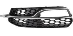 Grille pare chocs avant gauche pour AUDI A3 III ph.1 2012-2016, noire, avec moulure argentè, Mod.S3, Neuve