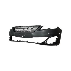Pare chocs avant pour PEUGEOT 308 II phase 1, 2013-2017, mod. ALLURE, 6 trous radar, grille radiateur, moulure, cache crochet, Neuf à peindre