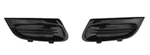 Grilles de calandre droite et gauche pour RENAULT TWINGO II ph.2, 2012-2014 noires, pare chocs avant