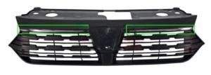 Grille radiateur pour DACIA SANDERO III phase 1 depuis 2021, noire gaufré, moulure chromés, Neuve