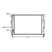 Radiateur de refroidissement moteur pour AUDI A4 I ph.1 1994-1999, OEM: 4B0121251AG, Neuf