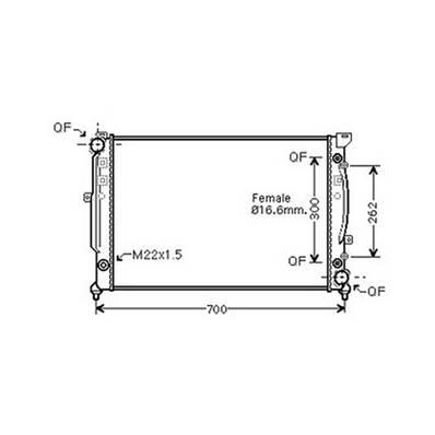 Radiateur de refroidissement moteur pour AUDI A6 II ph.1 1997-2001, OEM: 4B0121251R, Neuf