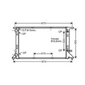 Radiateur de refroidissement moteur pour AUDI Q5 I ph.1 2008-2012, OEM: 8K0121251AJ, Neuf