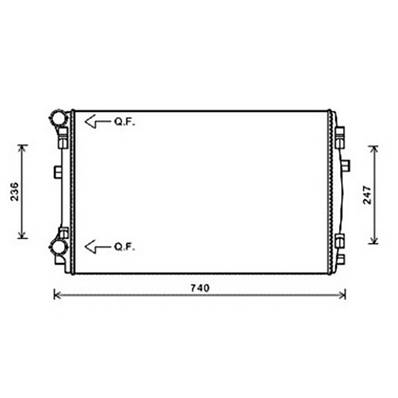 Radiateur de refroidissement moteur pour AUDI A3 3/5 Portes 2012-2016, OEM: 5Q0121251GQ, Neuf