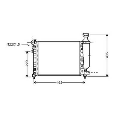 Radiateur de refroidissement moteur pour CITROËN SAXO 1996-1999, OEM: 1301SQ, Neuf
