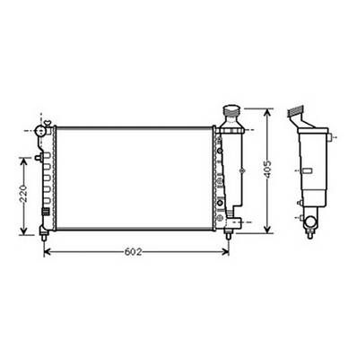 Radiateur de refroidissement moteur pour CITROËN SAXO 1999-2003, OEM: 1330A8, Neuf