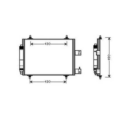Condenseur de Climatisation pour CITROËN JUMPY II 2007-2016, OEM: 1489398080, Neuf