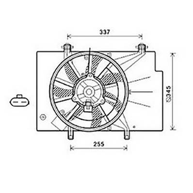 Ventilateur Radiateur moteur pour FORD FIESTA Mk6 ph.1 2008-2012, OEM: 1525897, Neuf