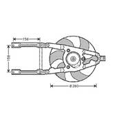 Ventilateur Radiateur moteur pour FIAT SEICENTO depuis 1998, OEM: 46559851, Neuf