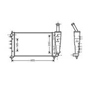 Radiateur de refroidissement moteur pour FIAT PUNTO II ph.2 2003-2009, OEM: 51724191, Neuf