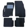 Kit 4 Tapis de sol Auto pour FIAT PUNTO EVO 2009-2012 avec sigle PUNTO EVO, moquette noire, avec CLIPS, Neuf