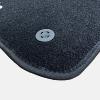 Kit 4 Tapis de sol Auto pour FIAT PUNTO depuis 2012 avec sigle PUNTO, moquette noire, avec CLIPS, Neuf