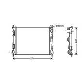 Radiateur de refroidissement moteur pour RENAULT TWINGO II ph.2 2012-2014, OEM: 8200448553, Neuf