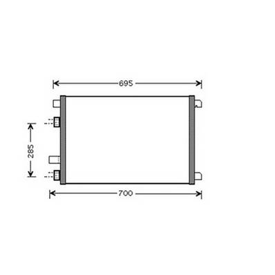 Condenseur de Climatisation pour RENAULT SCENIC II ph.1 2003-2006, OEM: 8200115543, Neuf