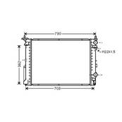 Radiateur de refroidissement moteur pour RENAULT LAGUNA I ph.1 1994-1998, OEM: 7701045345, Neuf
