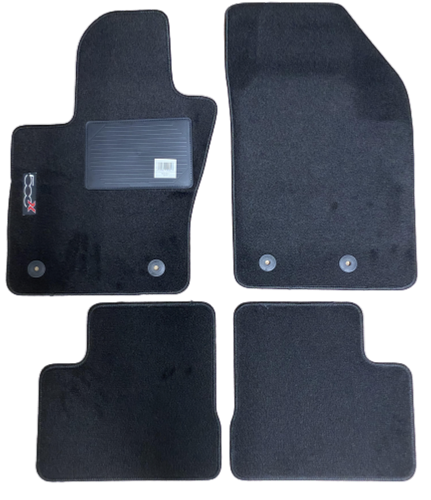 Kit 4 Tapis de sol Auto pour FIAT 500 de 2007 à 2015