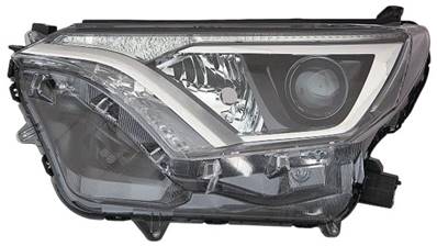 Phare optique avant gauche pour TOYOTA RAV4, 2015-2019, HIR2+WY21W, feu diurne à LED, fond noir, neuf