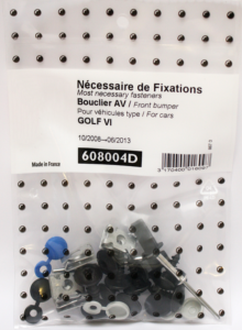 Kit de fixation assemblage Pare-chocs avant pour VOLKSWAGEN GOLF VI  2008 à 2013 (Tous modèles) Neuf