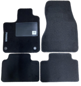 Kit 4 Tapis de sol Auto pour RENAULT TWINGO depuis 2014, avec sigle TWINGO, avec CLIPS, Neuf