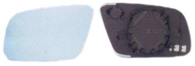 Miroir Glace rétroviseur gauche pour AUDI A6 II ph. 1 1997-2001, bleu dégivrant, asphérique, Neuf