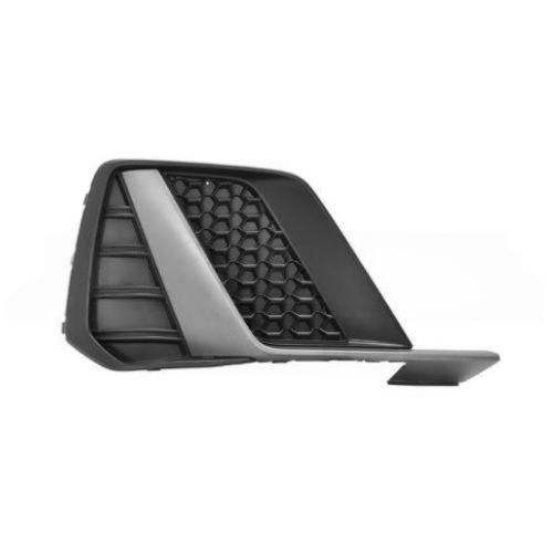 Grille gauche pare-chocs avant pour AUDI A1 II depuis 2018, avec moulure argentée, sans siège antibrouillard ni sièges radar, Mod. S-LINE, noire, Neuve