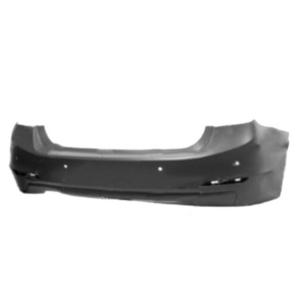 Pare chocs arrière pour BMW Serie 3 F30, 2012-2014, Double sortie d''echappement à gauche, trous radar, Mod. 325-328-330 BASIS 4 PORTES, Neuf à peindre