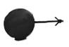 Cache crochet de remorquage pour PEUGEOT 307 phase 1, 2001-2005, pare chocs avant, noir