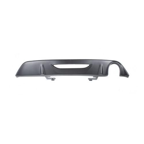 Spoiler pare-chocs arrière pour PEUGEOT 208 II phase 2 depuis 2023, noir gaufré, avec échappement simple à droite, Neuf