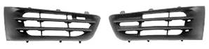 Grilles de calandre pour RENAULT MÉGANE II ph. 2, 2006-2009, droite & gauche, Noires, supérieures