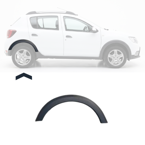 Embout - Tour d'aile arrière droit pour DACIA SANDERO STEPWAY III phase 1 depuis 2021, noir gaufré, Neuf