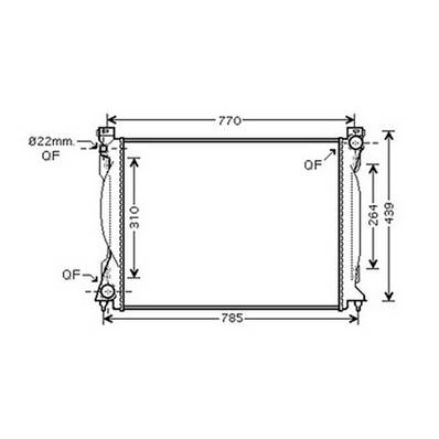 Radiateur de refroidissement moteur pour AUDI A6 III ph.1 2004-2008, OEM: 4F0121251N, Neuf