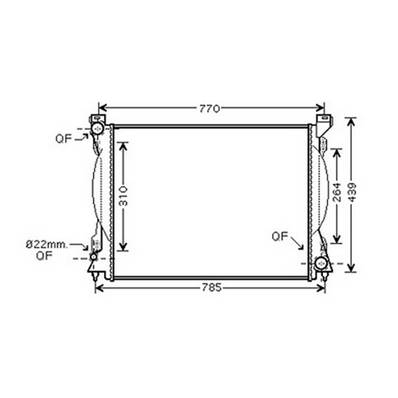 Radiateur de refroidissement moteur pour AUDI A6 III ph.1 2004-2008, OEM: 4F0121251L, Neuf