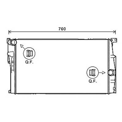 Radiateur de refroidissement moteur pour BMW Serie 3 F30 2012-2014, OEM: 17117600511, Neuf