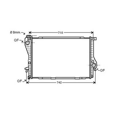 Radiateur de refroidissement moteur pour BMW Serie 5 E39 1995-2000, OEM: 1436063, Neuf