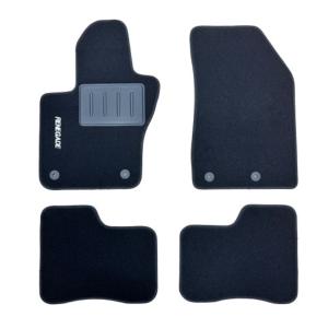 Kit 4 Tapis de sol Auto pour JEEP RENEGADE depuis 2014, avec sigle RENEGADE, moquette noire et CLIPS 18CM, Neuf