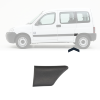 Moulure bouchon lat�rale sur aile arri�re gauche pour PEUGEOT PARTNER I phase 2, 2002-2008, Noire, Neuve