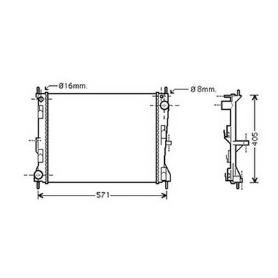 Radiateur de refroidissement moteur pour NISSAN MICRA III (K12) ph.1 2003-2005, OEM: 8200138738, Neuf