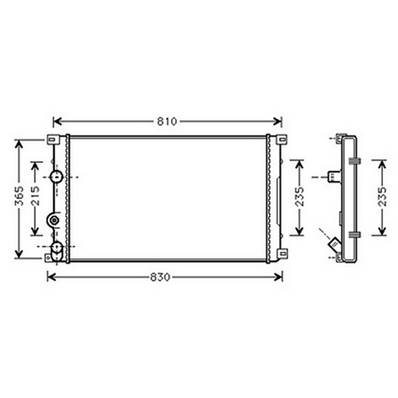 Radiateur de refroidissement moteur pour RENAULT MASTER II ph.1 1997-2003, OEM: 9111216, Neuf