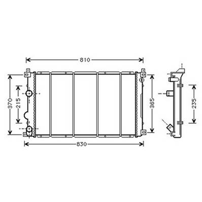Radiateur de refroidissement moteur pour NISSAN INTERSTAR ph.2 depuis 2003, OEM: 7701057120, Neuf