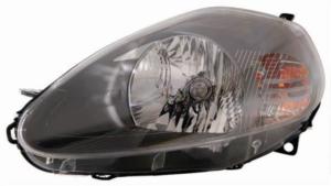 Phare Optique avant droit pour FIAT GRANDE PUNTO depuis 09/2005, H4, avec moteur, avec parabole noire, Neuf