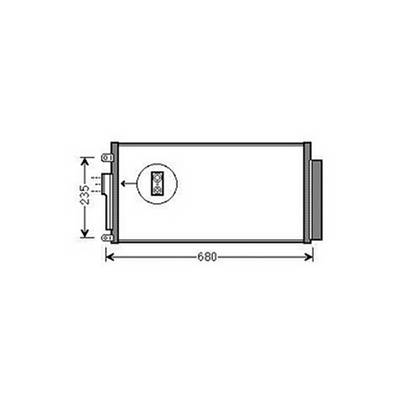 Condenseur de Climatisation pour FIAT 500 ph.1 2007-2015, OEM: 51819064, Neuf