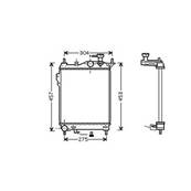 Radiateur de refroidissement moteur pour HYUNDAI GETZ ph.2 2006-2009, OEM: 253101C200, Neuf