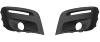 Kit 2 grilles de calandre pour CITRON BERLINGO II ph.3 2015-2018, trous antibrouillards noires