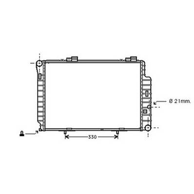 Radiateur de refroidissement moteur pour MERCEDES CLASSE C 1993-2000 (W180-202), OEM: 2025002103, Neuf