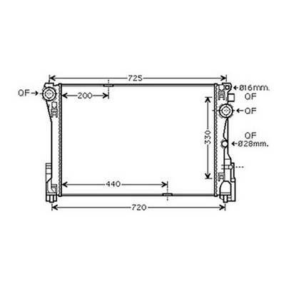 Radiateur de refroidissement moteur pour MERCEDES CLASSE C ph.1 2007-2011 (W204), OEM: 0995002703, Neuf