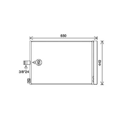 Condenseur de Climatisation pour MERCEDES CLASSE C ph.1 2007-2011 (W204), OEM: 0995000354, Neuf