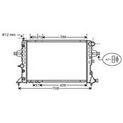 Radiateur de refroidissement moteur pour OPEL ZAFIRA A 1999-2005, OEM: 93174625, Neuf