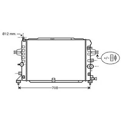 Radiateur de refroidissement moteur pour OPEL ASTRA H 2007-2009, OEM: 1300286, Neuf